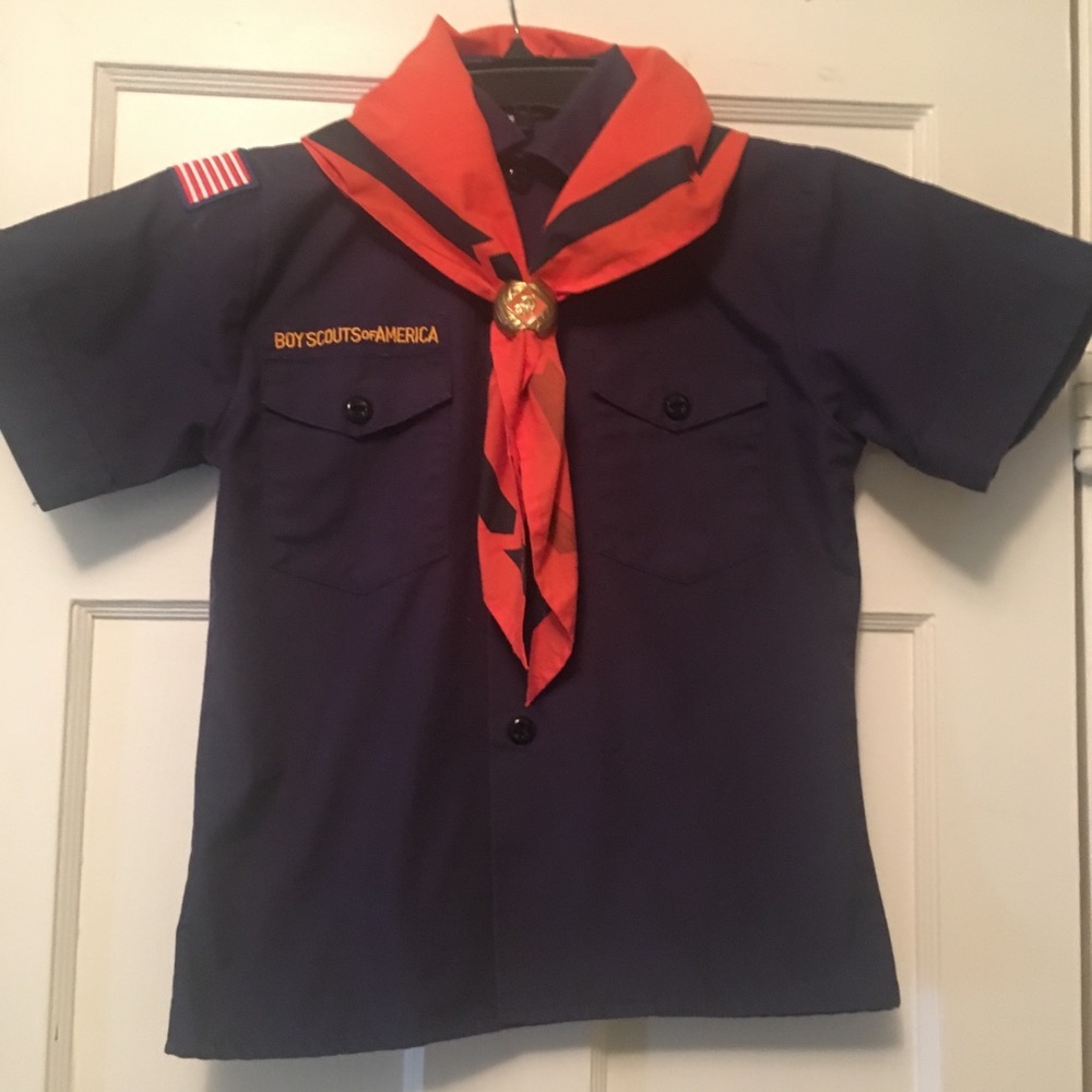 Boy’s Cub Scout shirt, hat & neckerchief